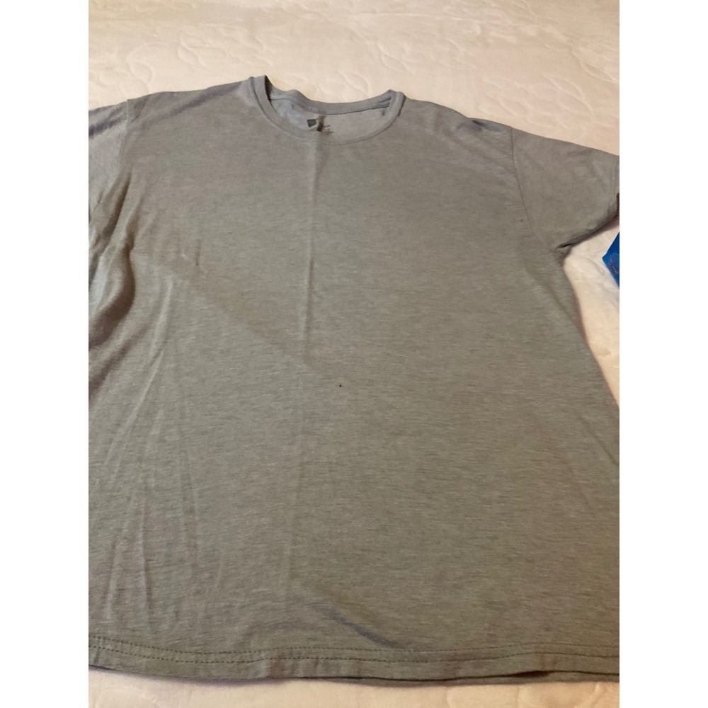Hanes ComfortSoft Mens Large Gray Short Sleeve Crew Neck Modal Blend T-Shirt
